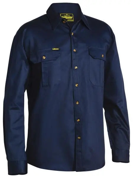 Bisley Workwear Original Cotton Drill Shirt Long Sleeve BS6433 Metro Workwear.
